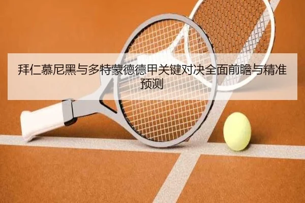 拜仁慕尼黑与多特蒙德德甲关键对决全面前瞻与精准预测